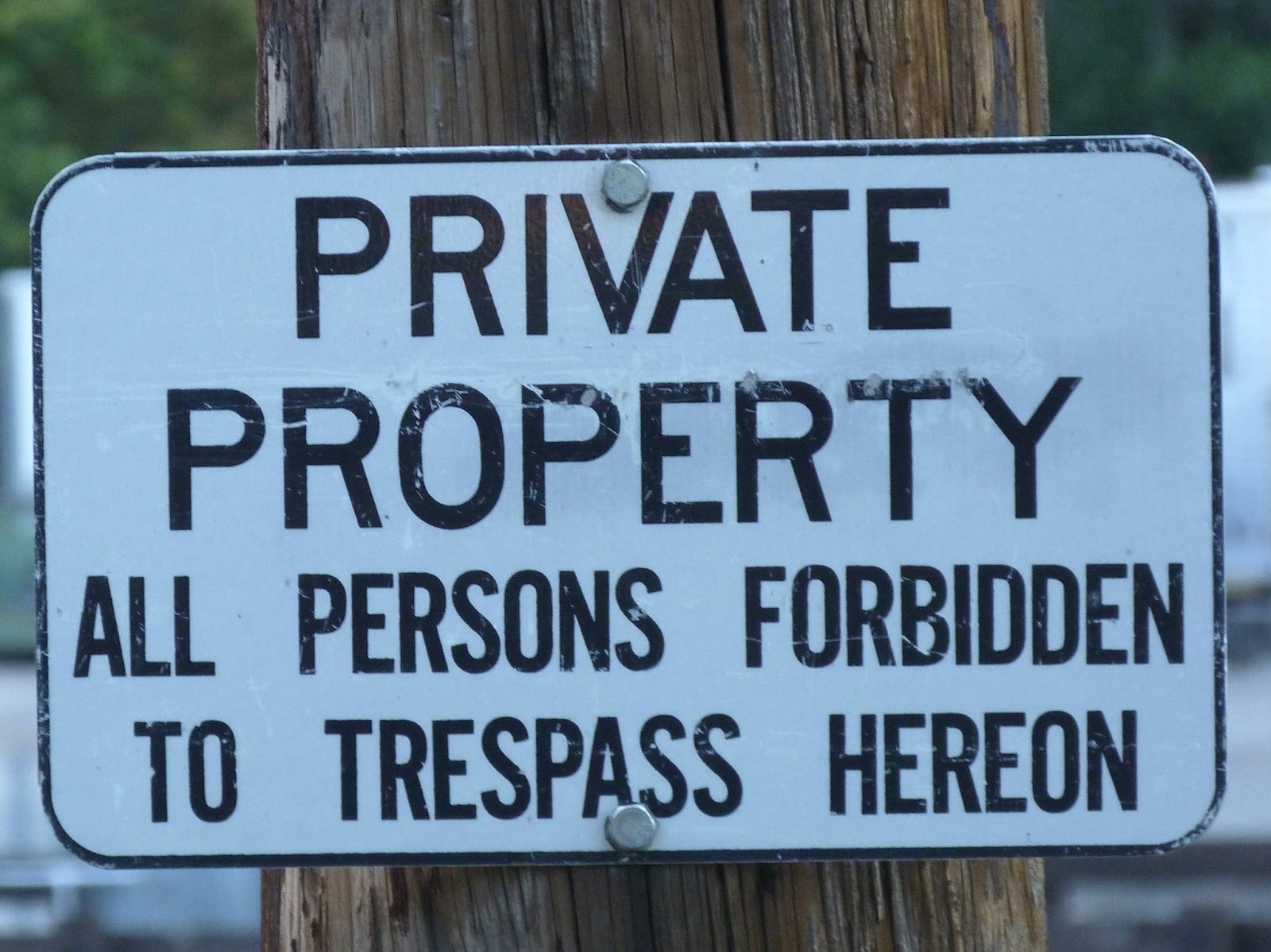 No Tresspassing