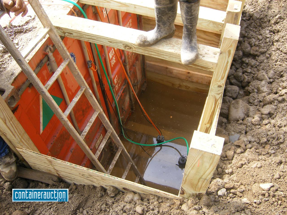 What happens when you bury a shipping container, a cautionary tale.