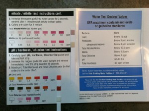 AFTER Test: Nitrates, Chlorine, pH