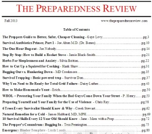 TPR Fall 2013 Table of Contents