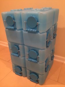 Water Bricks Stacked